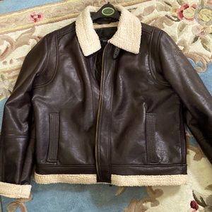 Sean John jacket in chocolate brown with cream lining